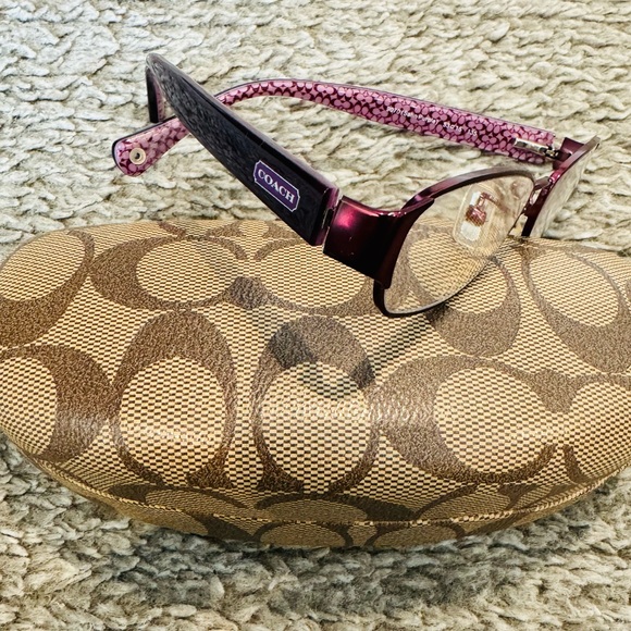COACH EYE GLASSES 9070 SATIN PURPLE. HC 5018 (ROSE). FREE EYEGLASS CLEANER. - Picture 2 of 8